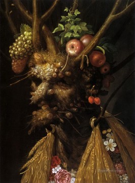 Giuseppe Arcimboldo Painting - The Four Seasons in one Head Giuseppe Arcimboldo